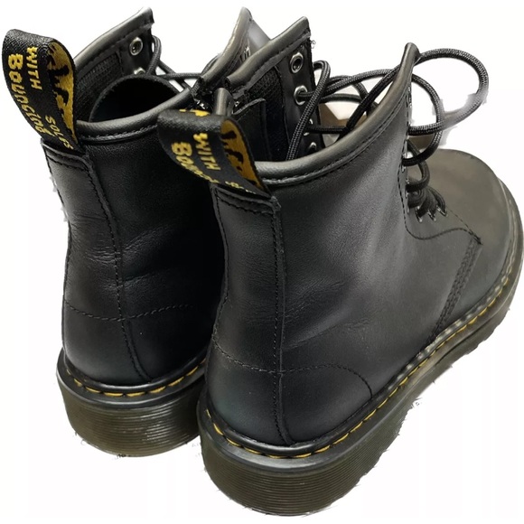 Doc Martens 1460J Combat Boots Youth Size 2 Lace Up Side Zip Black - Picture 2 of 7